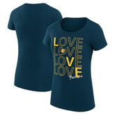 Indiana Pacers G-III 4Her by Carl Banks Women's Super-Slim Fit Lightweight Basketball Love T-Shirt - Navy cheap