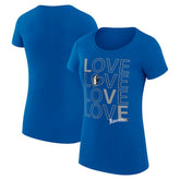 Dallas Mavericks G-III 4Her by Carl Banks Women's Super-Slim Fit Lightweight Basketball Love T-Shirt sale - Royal sale
