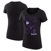 Sacramento Kings G-III 4Her by Carl Banks Women's Super-Slim Fit Lightweight Basketball Love T-Shirt - Black on sale