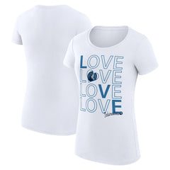Minnesota Timberwolves G-III 4Her by Carl Banks Women's Super-Slim Fit Lightweight Basketball Love T-Shirt - White sale