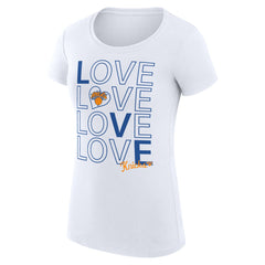 New York Knicks G-III 4Her by Carl Banks Women's Super-Slim Fit Lightweight Basketball Love T-Shirt - White cheap