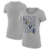 Indiana Pacers G-III 4Her by Carl Banks Women's Super-Slim Fit Lightweight Basketball Love T-Shirt - Heather Gray shop