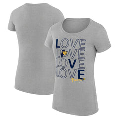 Indiana Pacers G-III 4Her by Carl Banks Women's Super-Slim Fit Lightweight Basketball Love T-Shirt - Heather Gray shop