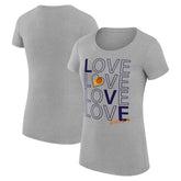 Phoenix Suns G-III 4Her by Carl Banks Women's Super-Slim Fit Lightweight Basketball Love T-Shirt - Heather Gray cheap