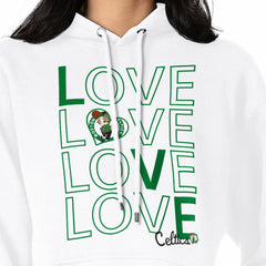 Boston Celtics G-III 4Her by Carl Banks Women's Basketball Love Fleece Pullover Hoodie - White outlet