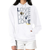Denver Nuggets G-III 4Her by Carl Banks Women's Basketball Love Fleece Pullover Hoodie sale - White discount
