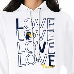 Indiana Pacers G-III 4Her by Carl Banks Women's Basketball Love Fleece Pullover Hoodie - White outlet