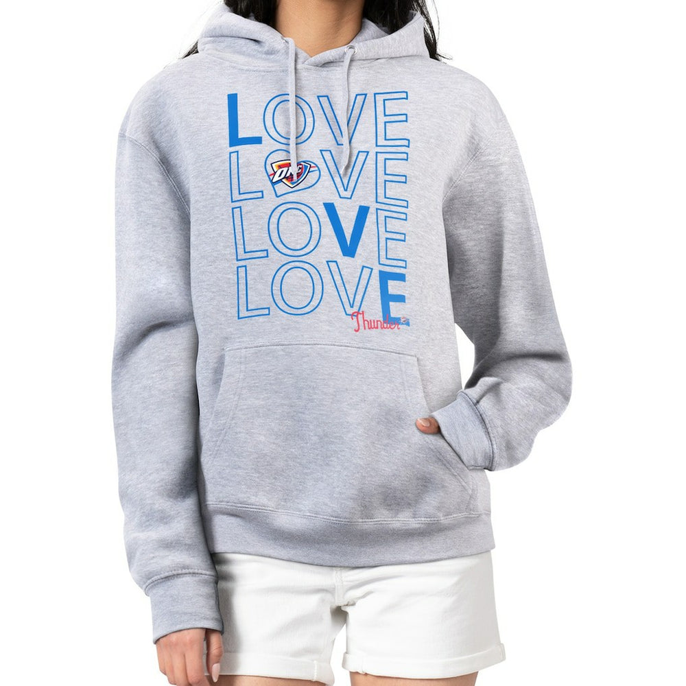 Oklahoma City Thunder G-III 4Her by Carl Banks Women's Basketball Love Fleece Pullover Hoodie - Heather Gray discount