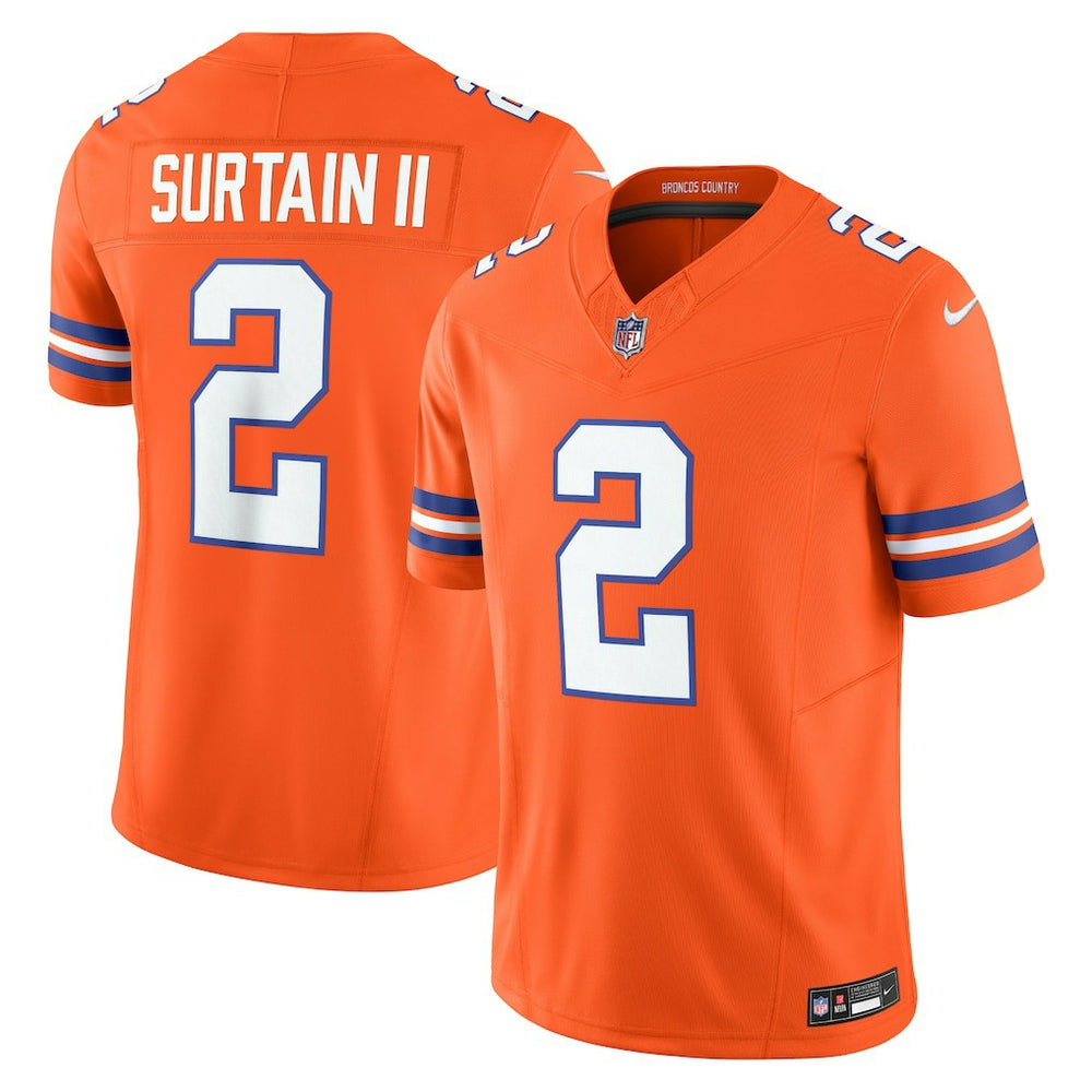 Patrick Surtain II Denver Broncos Alternate Mile High Collection 1977 Throwback Vapor F.U.S.E. Limited Jersey - Orange | Nike sale