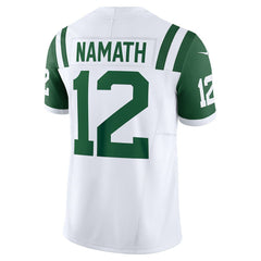Joe Namath New York Jets Classic Alternate Vapor F.U.S.E. Retired Player Limited Jersey - White | Nike for sale