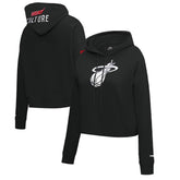 Miami Heat Pro Standard Women's 2023/24 City Edition Cropped Pullover Hoodie - Black cheap