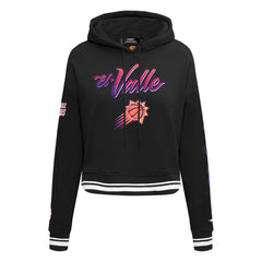 Phoenix Suns Pro Standard Women's 2023/24 City Edition Cropped Pullover Hoodie - Black shop