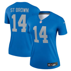 Amon-Ra St. Brown Detroit Lions Women's Alternate Legend Player Performance Top - Blue | Nike discount