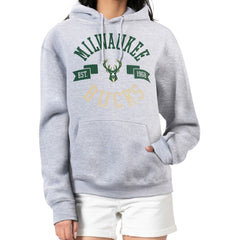 Milwaukee Bucks G-III 4Her by Carl Banks Women's City Pullover Hoodie - Heather Gray discount