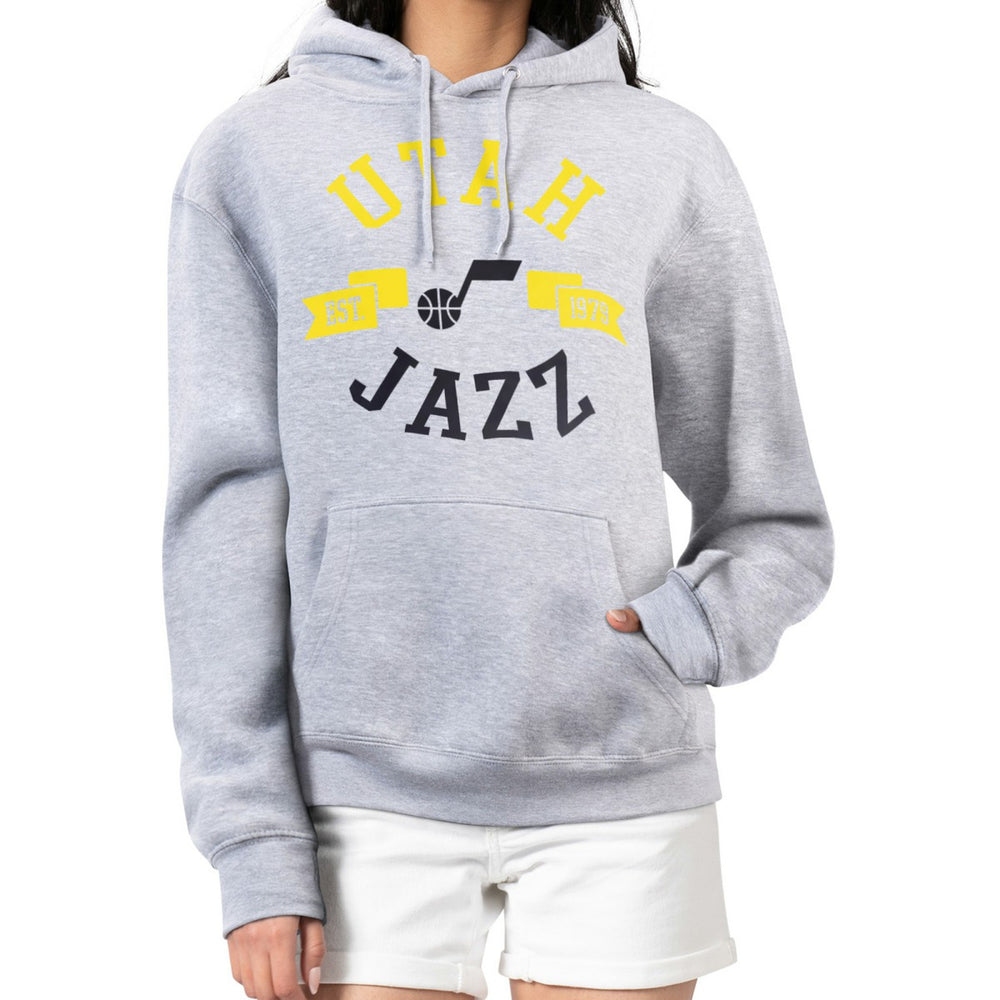 Utah Jazz G-III 4Her by Carl Banks Women's City Pullover Hoodie - Heather Gray cheap