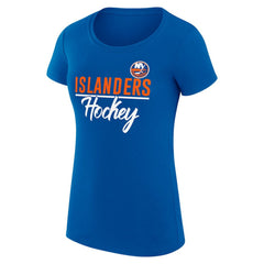 New York Islanders G-III 4Her by Carl Banks Women's Super-Slim Fit Lightweight Team Sport T-Shirt Royal