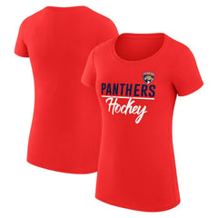 Florida Panthers G-III 4Her by Carl Banks Women's Super-Slim Fit Lightweight Team Sport T-Shirt Red
