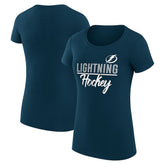 Tampa Bay Lightning G-III 4Her by Carl Banks Women's Super-Slim Fit Lightweight Team Sport T-Shirt Navy