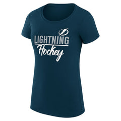 Tampa Bay Lightning G-III 4Her by Carl Banks Women's Super-Slim Fit Lightweight Team Sport T-Shirt Navy