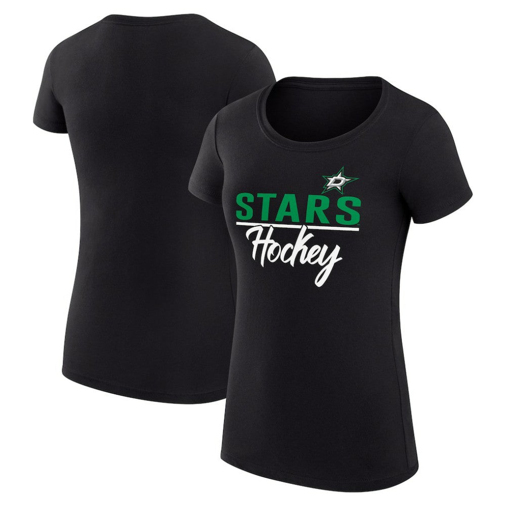 Dallas Stars G-III 4Her by Carl Banks Women's Super-Slim Fit Lightweight Team Sport T-Shirt Black