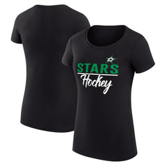 Dallas Stars G-III 4Her by Carl Banks Women's Super-Slim Fit Lightweight Team Sport T-Shirt Black