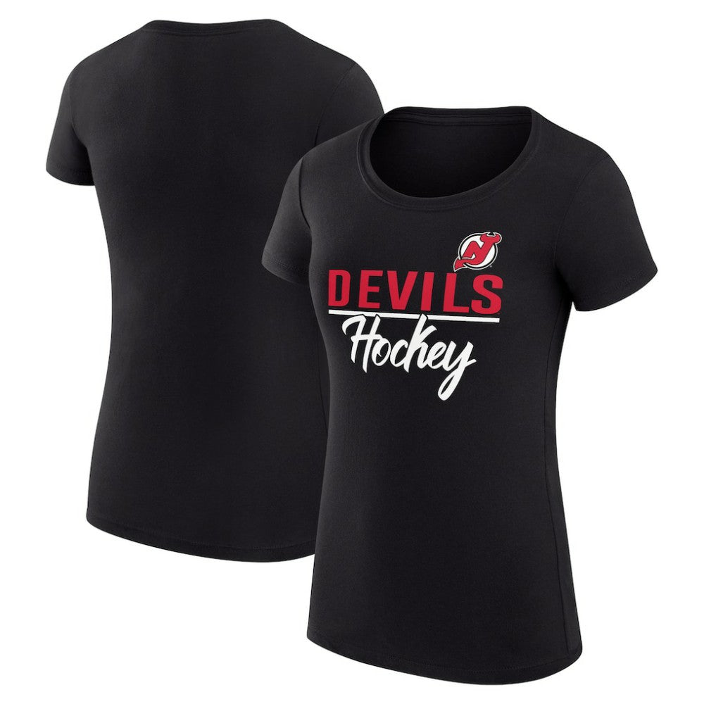 New Jersey Devils G-III 4Her by Carl Banks Women's Super-Slim Fit Lightweight Team Sport T-Shirt Black