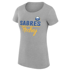 Buffalo Sabres G-III 4Her by Carl Banks Women's Super-Slim Fit Lightweight Team Sport T-Shirt Gray