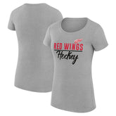 Detroit Red Wings G-III 4Her by Carl Banks Women's Super-Slim Fit Lightweight Team Sport T-Shirt Gray