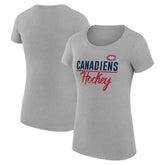 Montreal Canadiens G-III 4Her by Carl Banks Women's Super-Slim Fit Lightweight Team Sport T-Shirt Gray