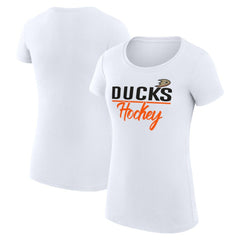 Anaheim Ducks G-III 4Her by Carl Banks Women's Super-Slim Fit Lightweight Team Sport T-Shirt White