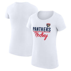 Florida Panthers G-III 4Her by Carl Banks Women's Super-Slim Fit Lightweight Team Sport T-Shirt White