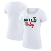 Minnesota Wild G-III 4Her by Carl Banks Women's Super-Slim Fit Lightweight Team Sport T-Shirt White