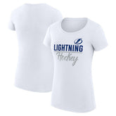 Tampa Bay Lightning G-III 4Her by Carl Banks Women's Super-Slim Fit Lightweight Team Sport T-Shirt White