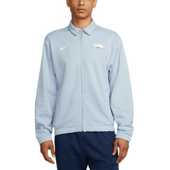 USMNT Club Fleece Harrington Full-Zip Jacket - Light Blue | Nike for sale