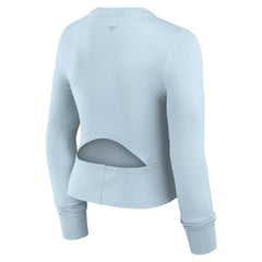 Atlanta Braves Women's Studio Fitted Long Sleeve Gym Top - Light Blue