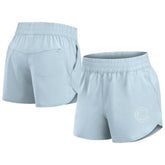 Chicago Cubs Women's Studio Woven Vibe Shorts - Light Blue
