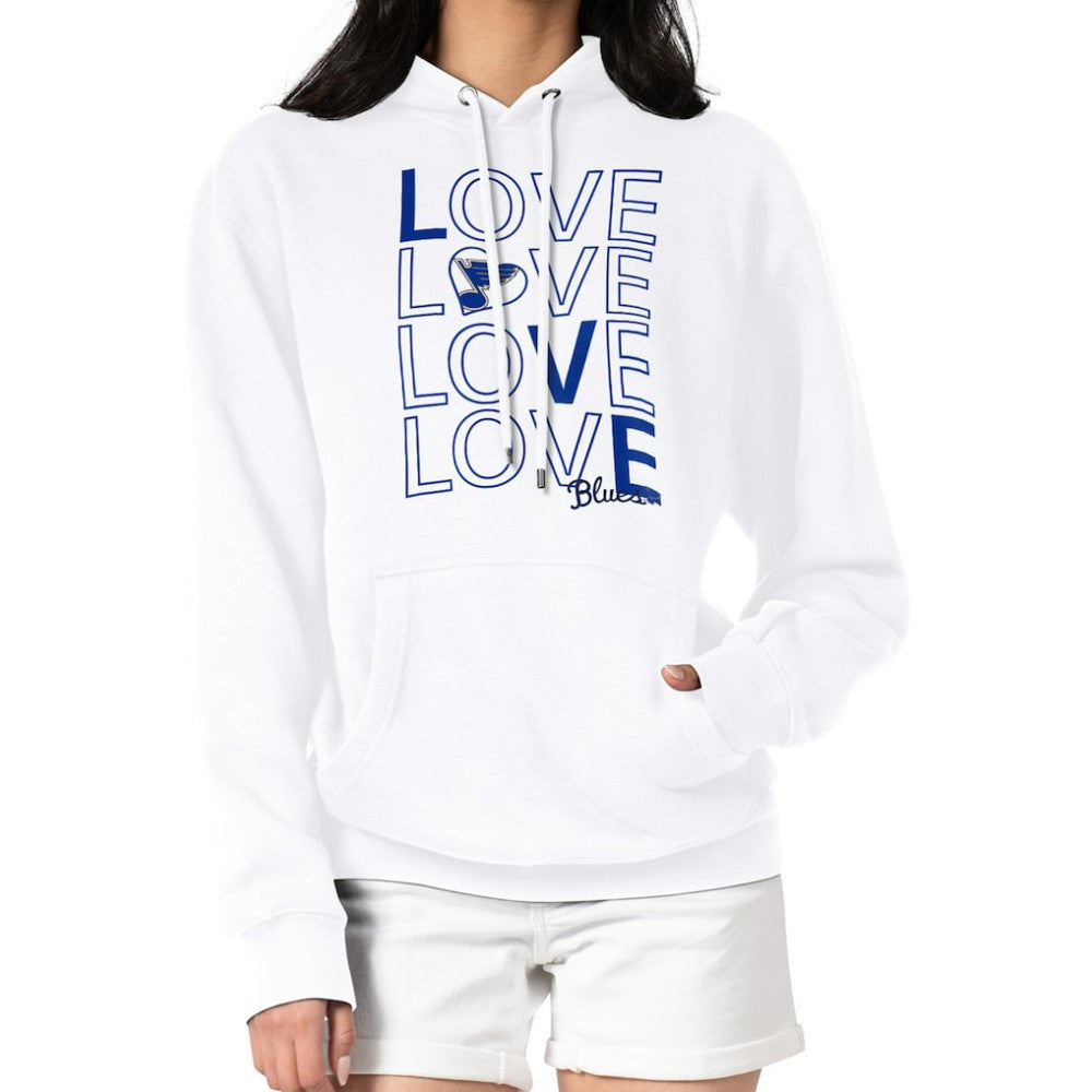 St. Louis Blues G-III 4Her by Carl Banks Women's Hockey Love Fleece Pullover Hoodie White