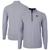 Baltimore Ravens Cutter & Buck Virtue Eco Pique Micro Stripe Recycled Quarter-Zip Pullover Top - Navy/White cheap