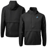 Detroit Lions Cutter & Buck Charter Eco Recycled Anorak Half-Zip Jacket - Black sale