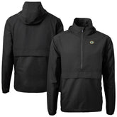 Green Bay Packers Cutter & Buck Charter Eco Recycled Anorak Half-Zip Jacket - Black cheap