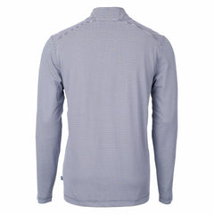 Detroit Lions Cutter & Buck Virtue Eco Pique Micro Stripe Recycled Quarter-Zip Pullover Top - Navy/White for sale