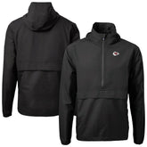 Kansas City Chiefs Cutter & Buck Charter Eco Recycled Anorak Half-Zip Jacket - Black online