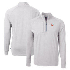 Chicago Bears Cutter & Buck Adapt Eco Knit Quarter-Zip Pullover Top - Heather Gray outlet
