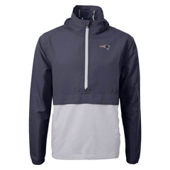 New England Patriots Cutter & Buck Charter Eco Recycled Anorak Half-Zip Jacket - Blue outlet