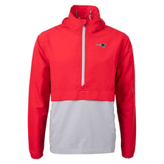 New England Patriots Cutter & Buck Charter Eco Recycled Anorak Half-Zip Jacket - Red on sale