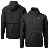 New Orleans Saints Cutter & Buck Charter Eco Recycled Anorak Half-Zip Jacket - Black sale