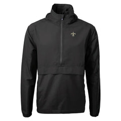 New Orleans Saints Cutter & Buck Charter Eco Recycled Anorak Half-Zip Jacket - Black sale