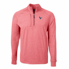 Houston Texans Cutter & Buck Adapt Eco Knit Quarter-Zip Pullover Top - Heather Red online