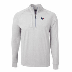 Houston Texans Cutter & Buck Adapt Eco Knit Quarter-Zip Pullover Top - Heather Gray cheap