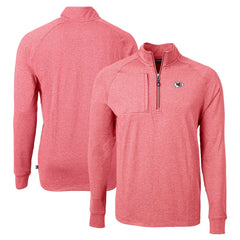 Kansas City Chiefs Cutter & Buck Adapt Eco Knit Quarter-Zip Pullover Top - Heather Red online